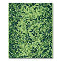 Vibrant Leafy Green Branch Cluster Rug