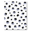 Black Blue Spotted Organic Shapes Rug