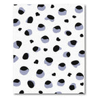 Black Blue Spotted Organic Shapes Rug