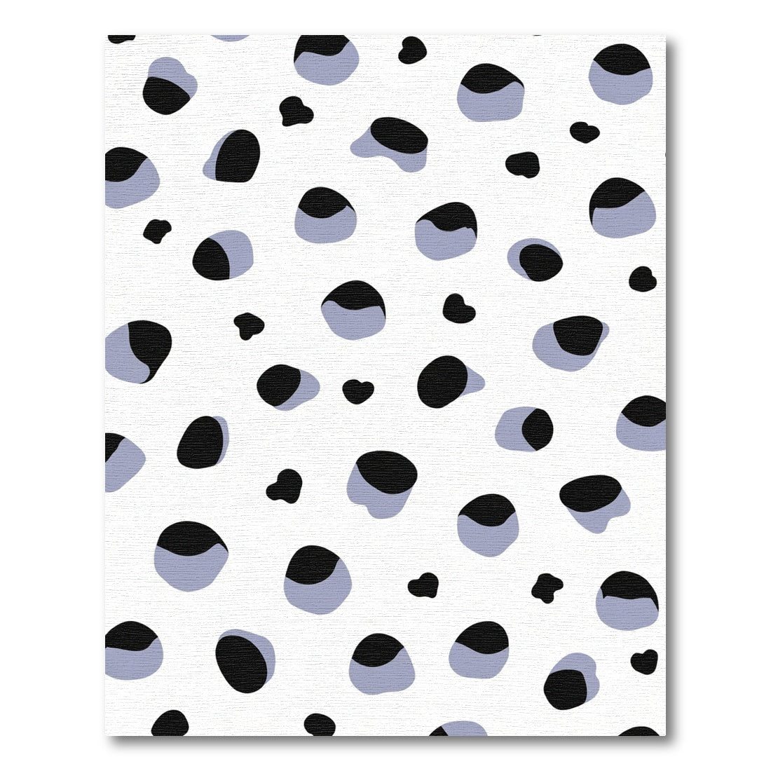 Black Blue Spotted Organic Shapes Rug