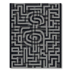 Gray Mazeabyrinth Swirl Rug
