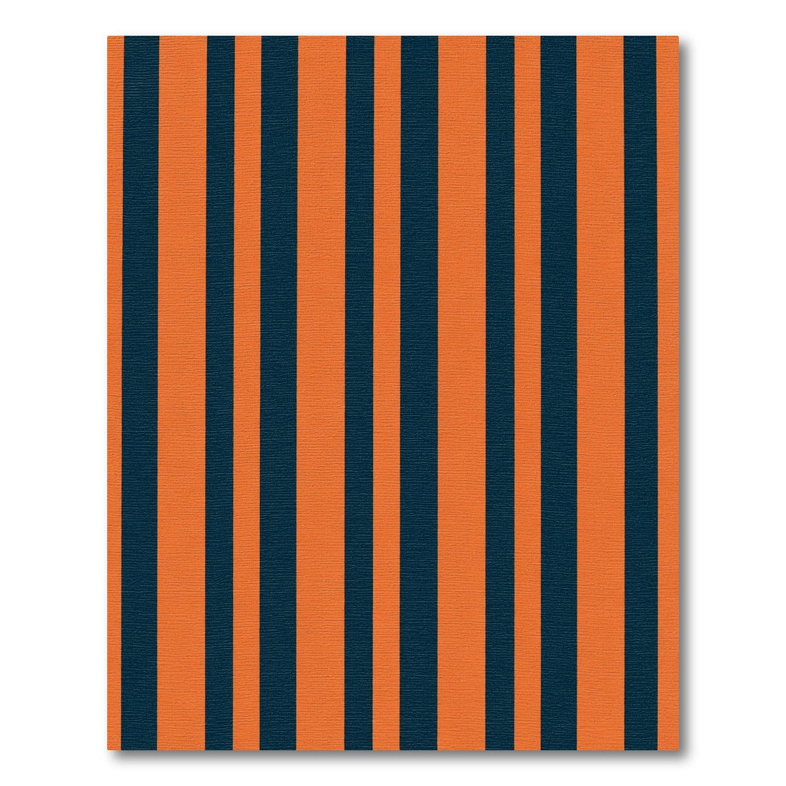 Bold Orange Navy Vertical Stripes Rug