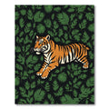 Orange Tiger In Lush Green Foliage Rug