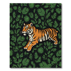 Orange Tiger In Lush Green Foliage Rug