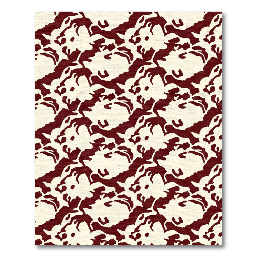 Deep Red Organic Flow Rug