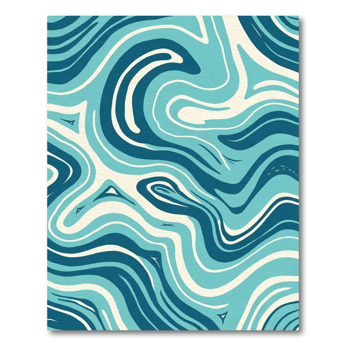 Aqua Blue Swirl Abstract Rug