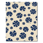 Navy Blue Petal Scatter Rug