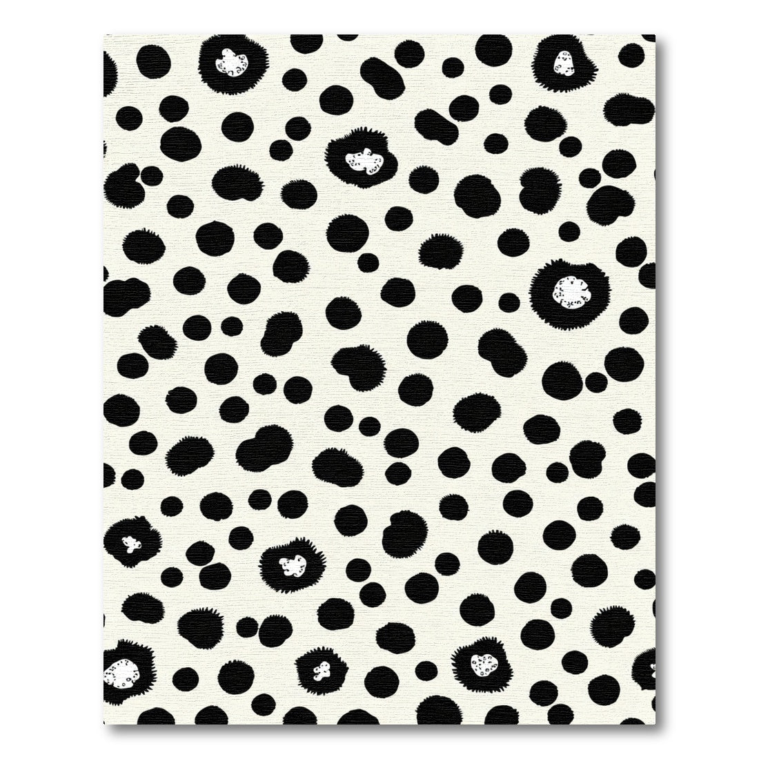 Black And White Spotted Accent Rug