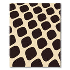 Cream Chocolate Abstract Shapes Rug