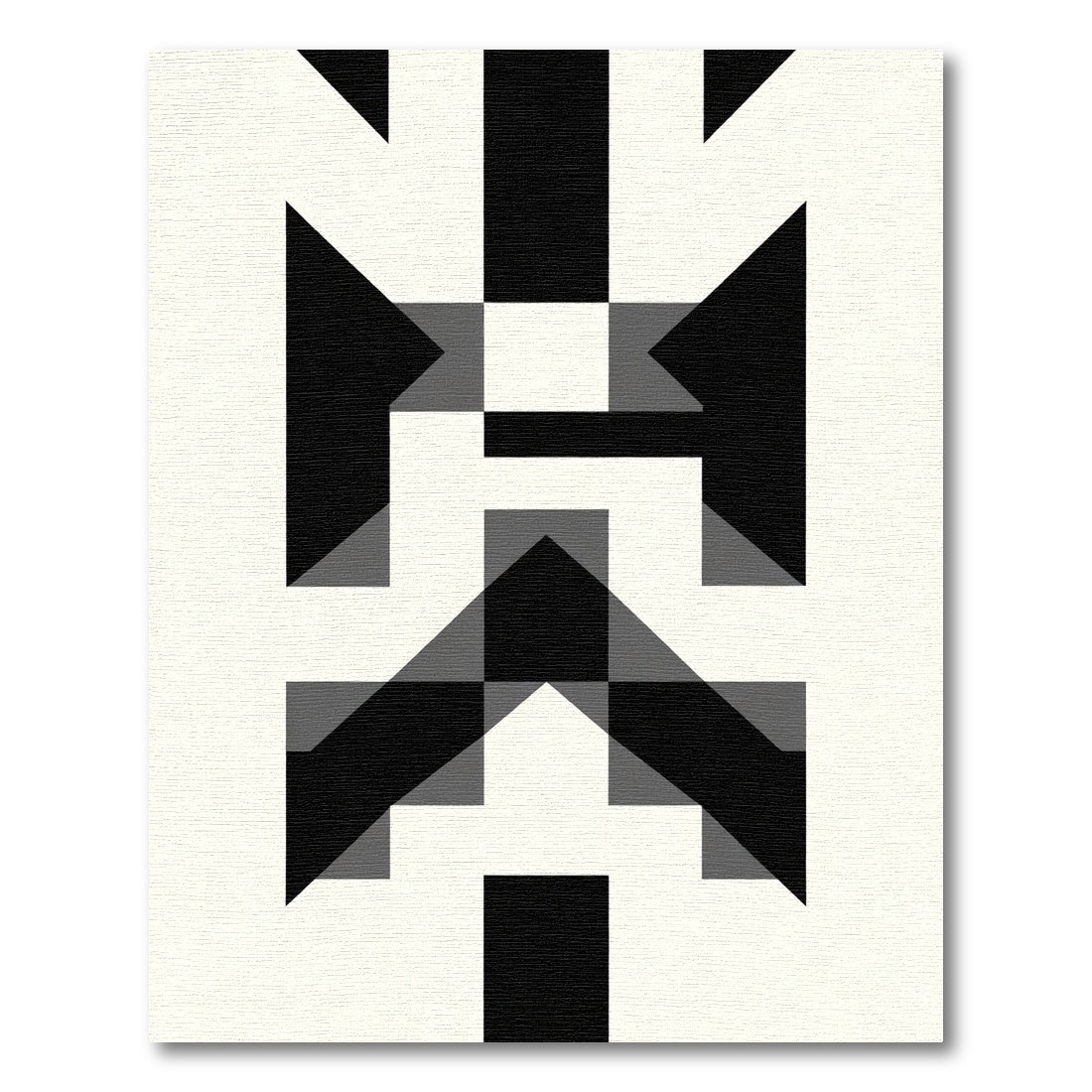 Monochromatic Geometric Abstract Rug