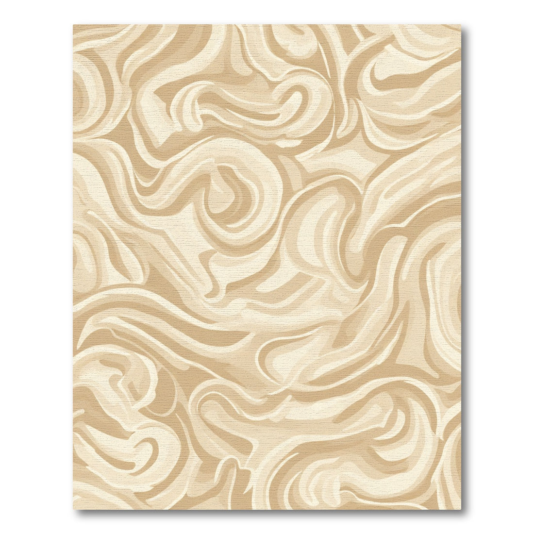 Cream Abstract Swirl Fluid Rug