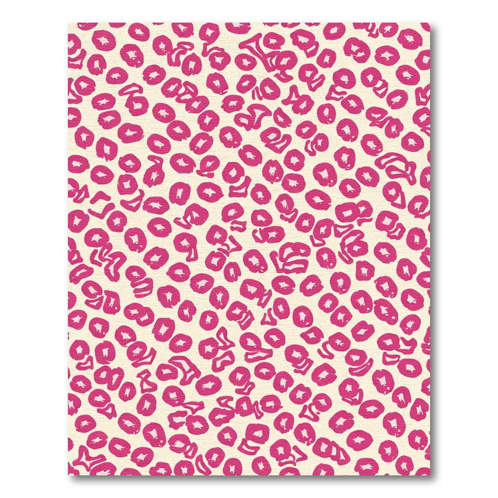 Hot Pink Abstract Spots Rug