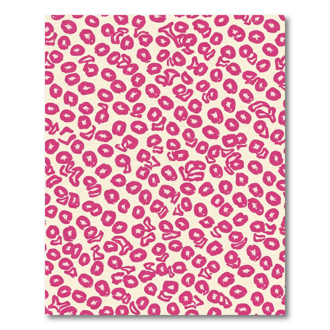 Hot Pink Abstract Spots Rug