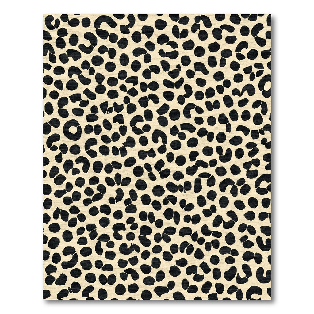 Cream Black Spotted Animal Print Rug