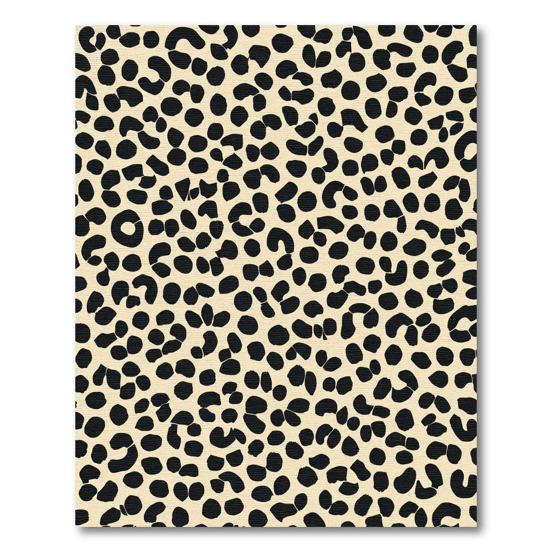 Cream Black Spotted Animal Print Rug