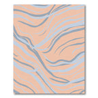 Peachy Pastel Wavy Stripes Rug