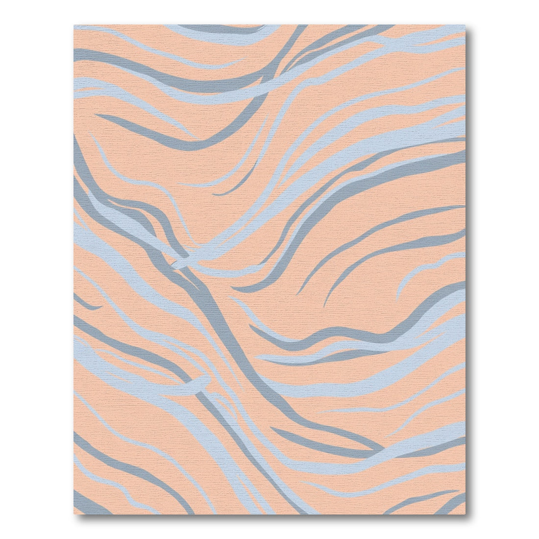 Peachy Pastel Wavy Stripes Rug