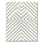 Modern Gray Abstract Chevron Diamond Rug