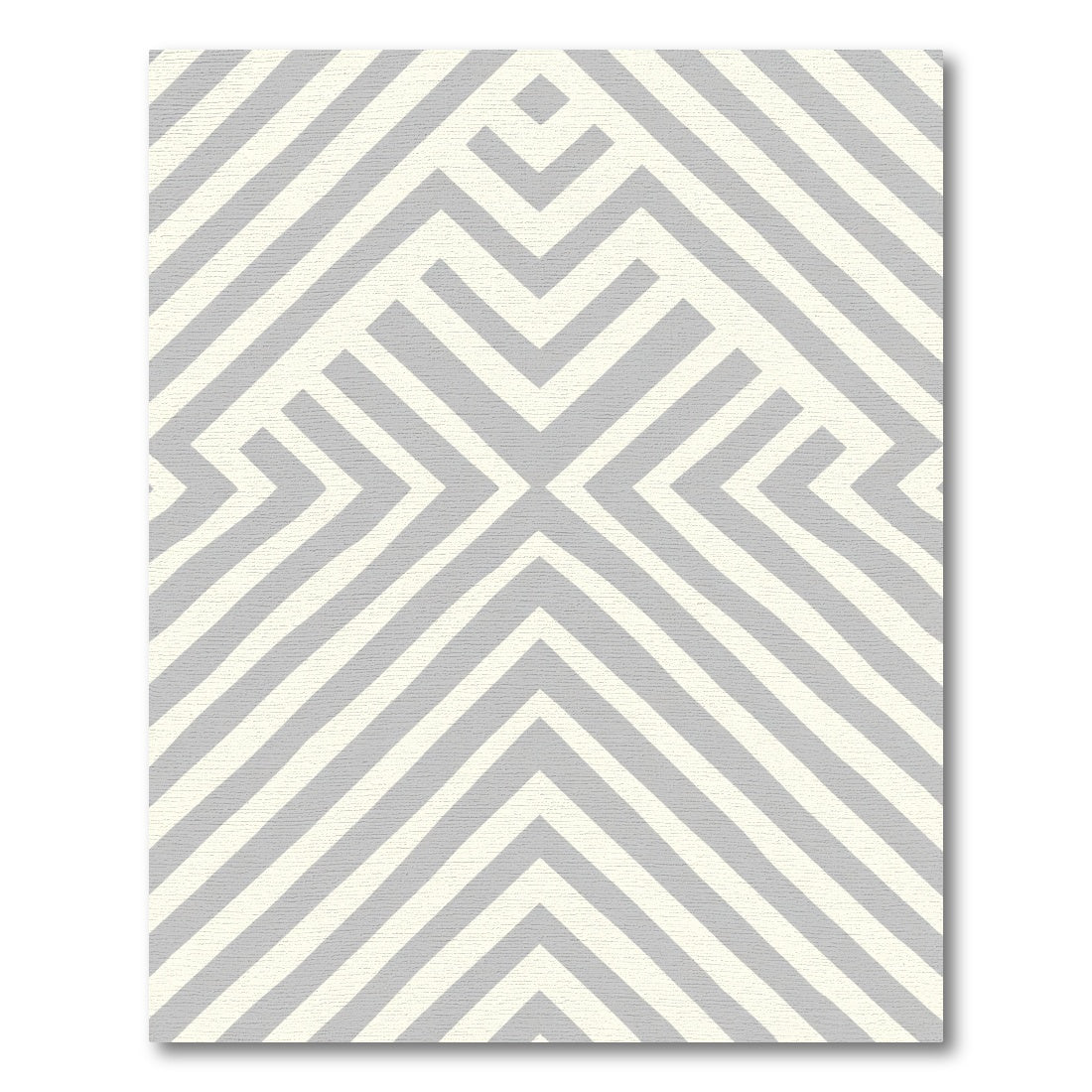 Modern Gray Abstract Chevron Diamond Rug