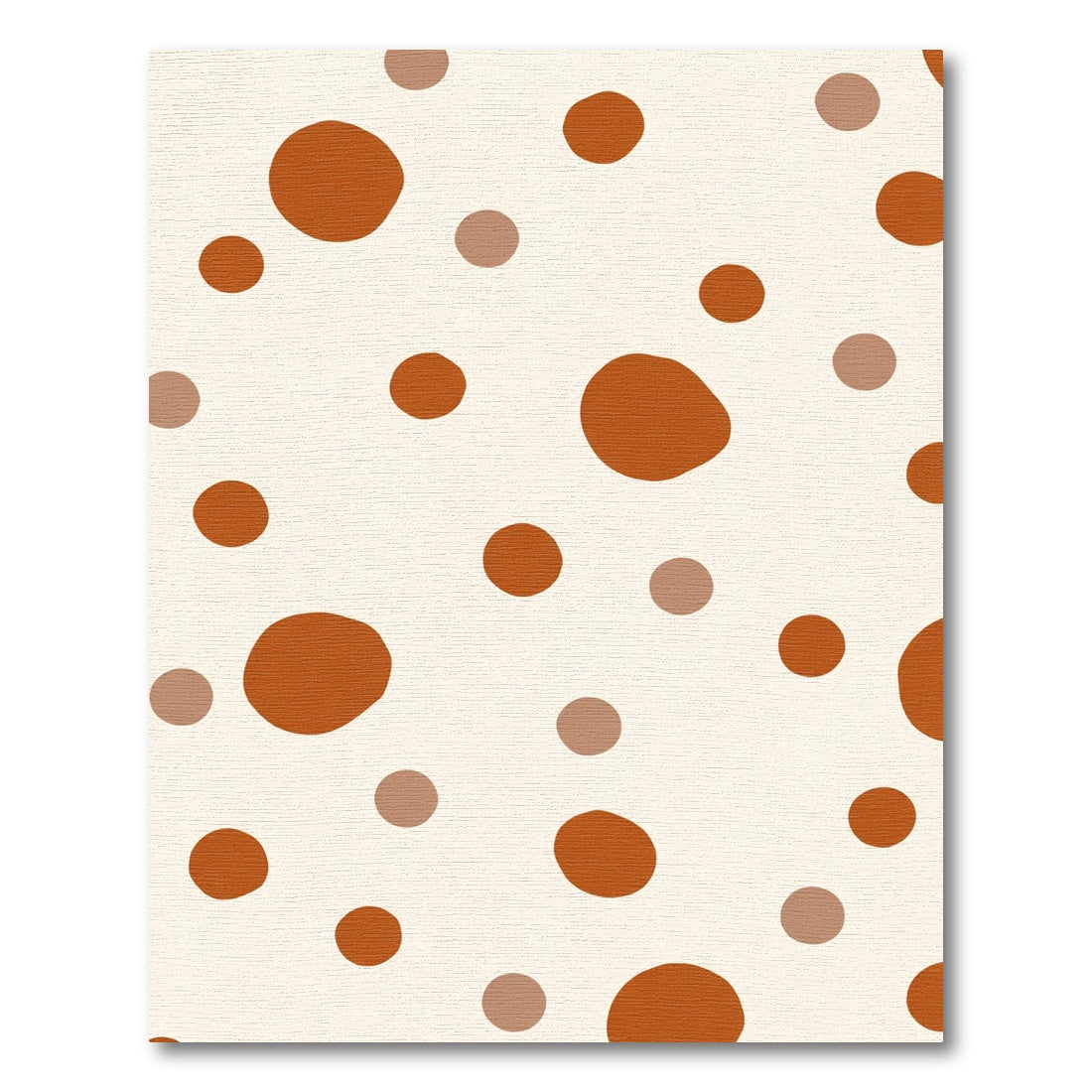 Terracotta Taupe Polka Dot Spread Rug