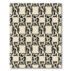 Tapestry Black Cream Abstract Squares Rug