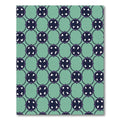 Teal Circles Geometric Medallion Rug