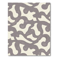 Cream Gray Swirly Vine Rug