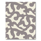 Cream Gray Swirly Vine Rug