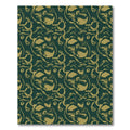 Emerald And Gold Abstract Swirl Rug