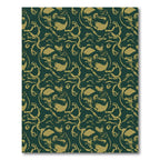 Emerald And Gold Abstract Swirl Rug