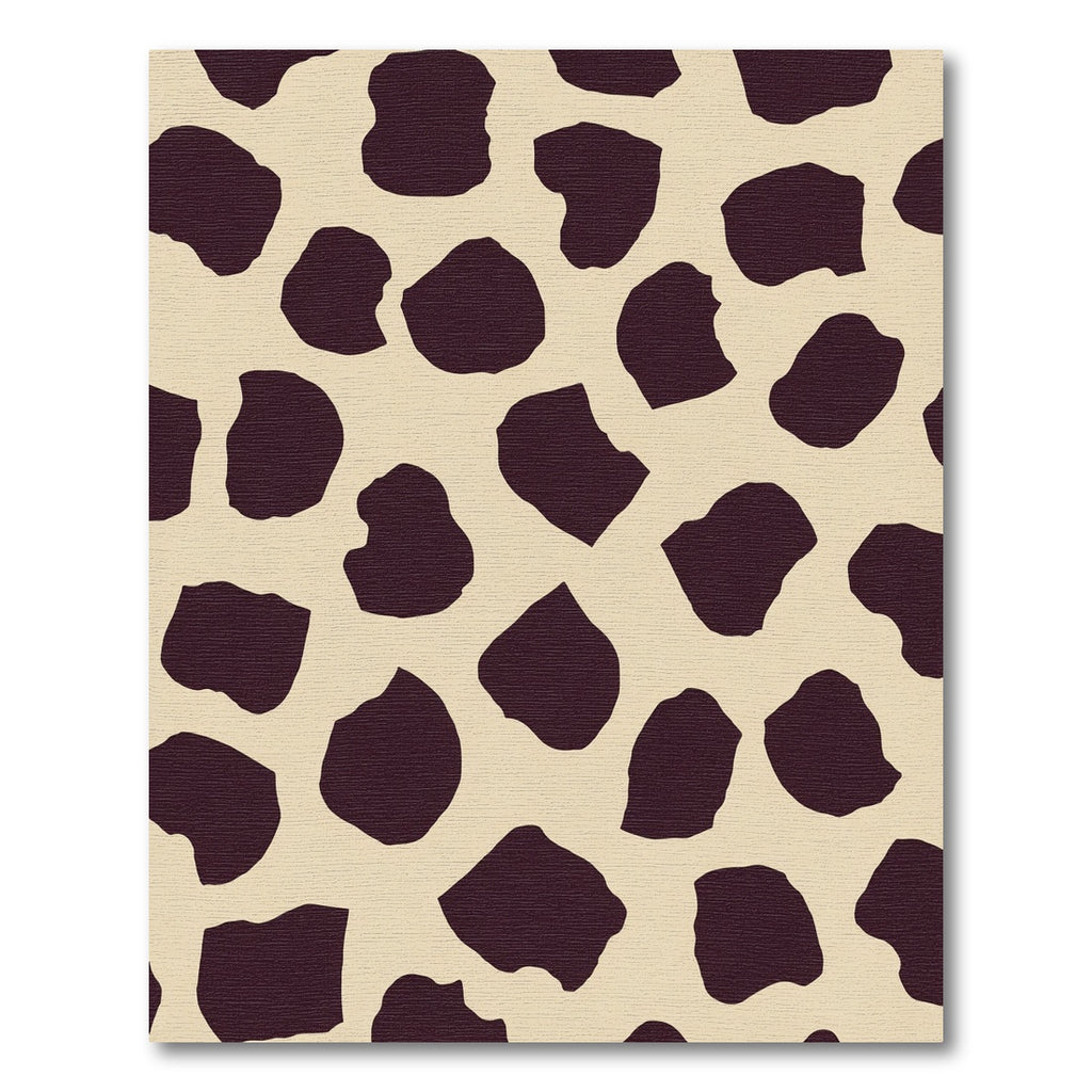 Deep Brown Irregular Spots Tan Rug
