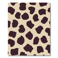 Deep Brown Irregular Spots Tan Rug