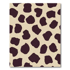 Deep Brown Irregular Spots Tan Rug