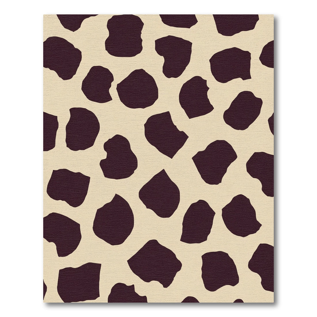Deep Brown Irregular Spots Tan Rug