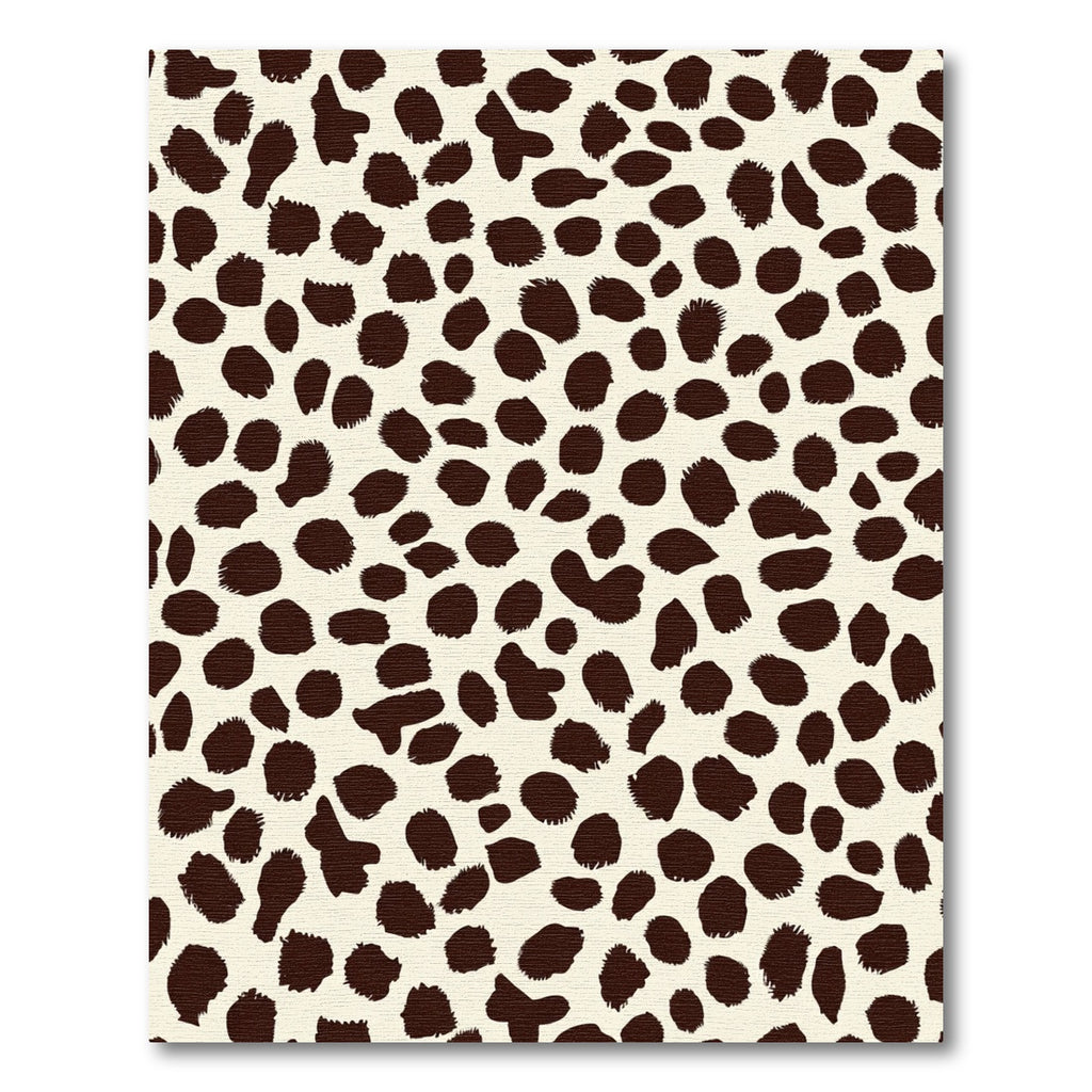 Cream Brown Spotted Animal Hide Rug