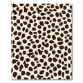 Cream Brown Spotted Animal Hide Rug