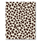 Cream Brown Spotted Animal Hide Rug