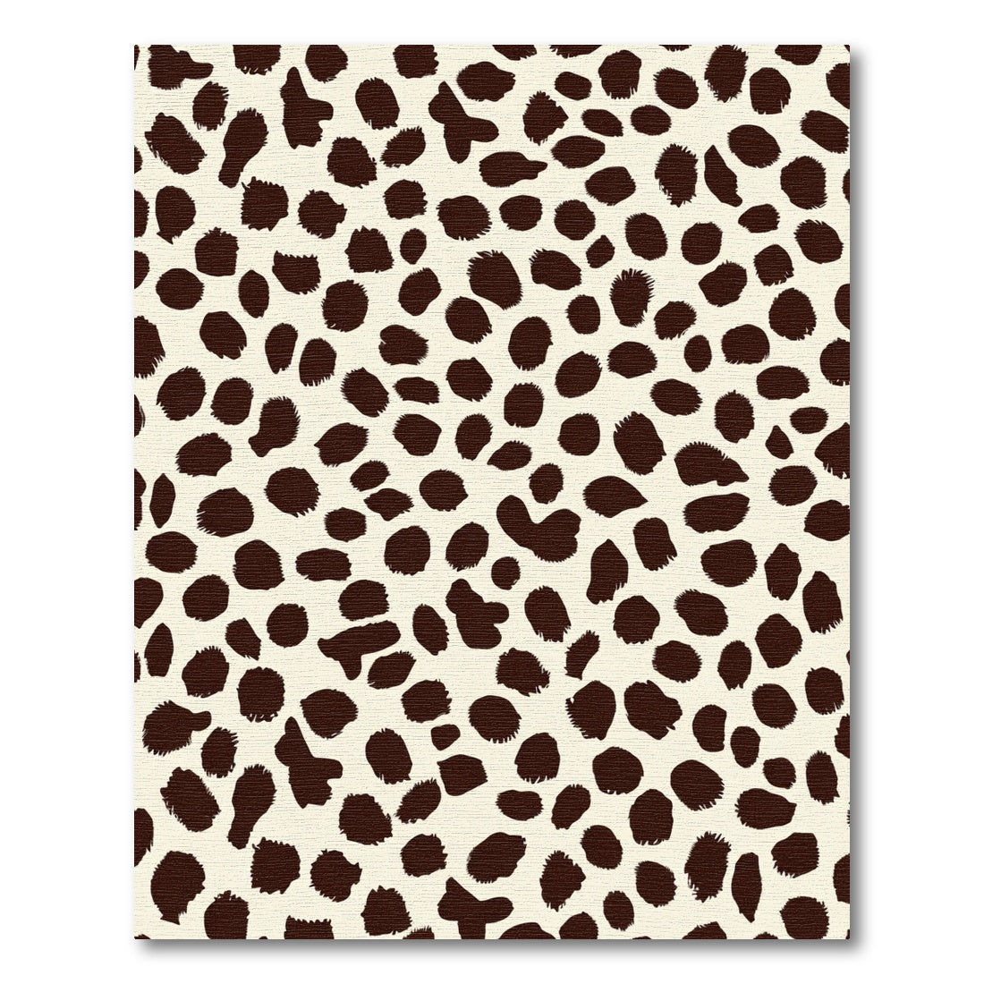 Cream Brown Spotted Animal Hide Rug