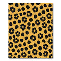 Black Floral Ochre Dot Spot Rug