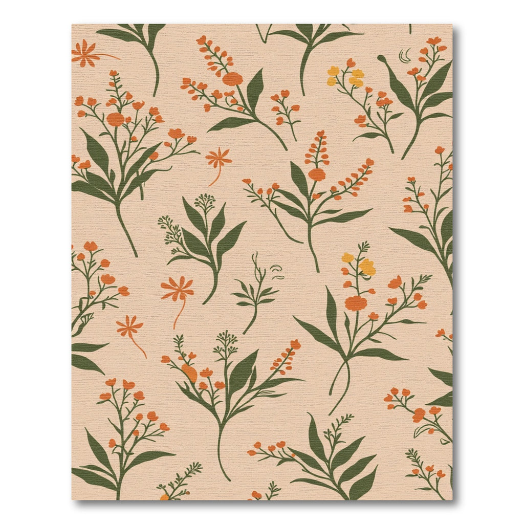 Orange Blossom Sprig Garden Rug