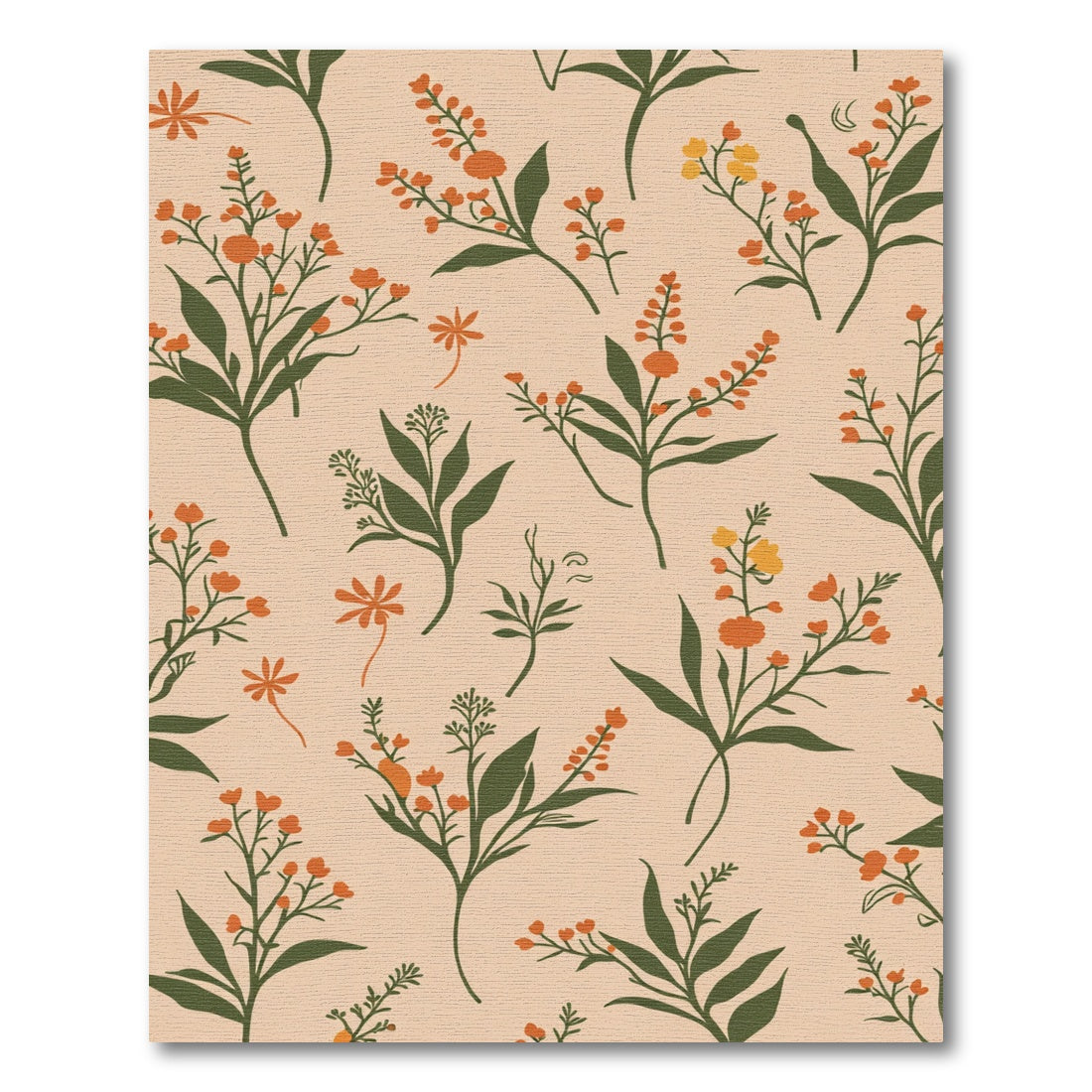 Orange Blossom Sprig Garden Rug