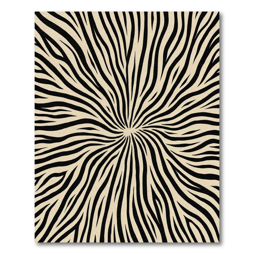 Black Beige Swirling Animal Print Rug