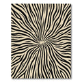 Black Beige Swirling Animal Print Rug