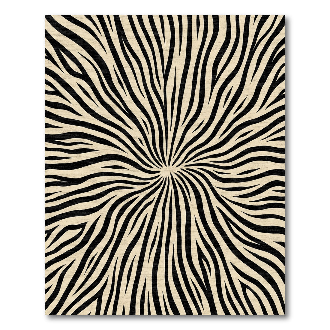 Black Beige Swirling Animal Print Rug