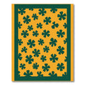 Golden Yellow Green Petal Scatter Rug