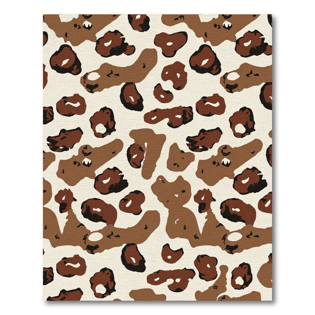 Brown Leopard Spots Texture Rug