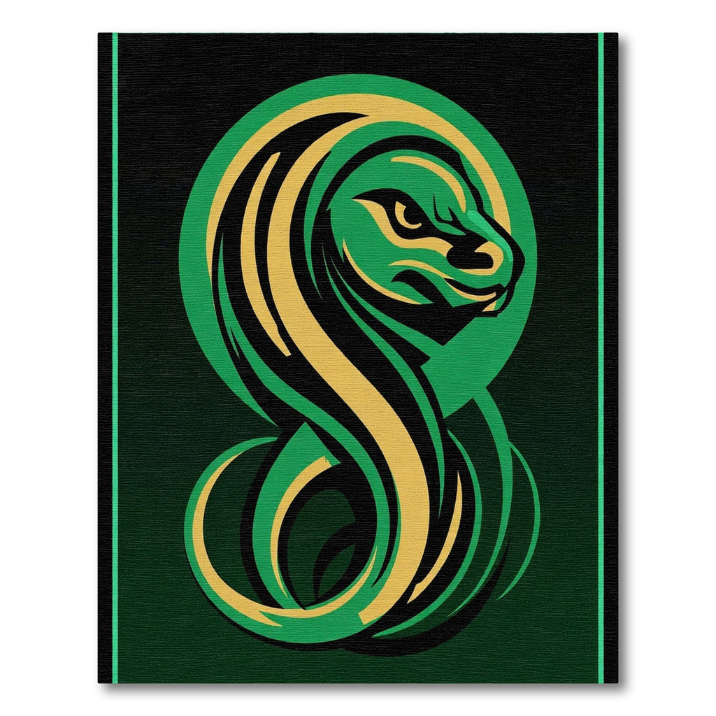 Emerald Gold Serpent Swirl Rug