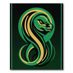 Emerald Gold Serpent Swirl Rug
