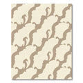 Tan Organic Vine Swirl Rug