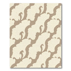 Tan Organic Vine Swirl Rug